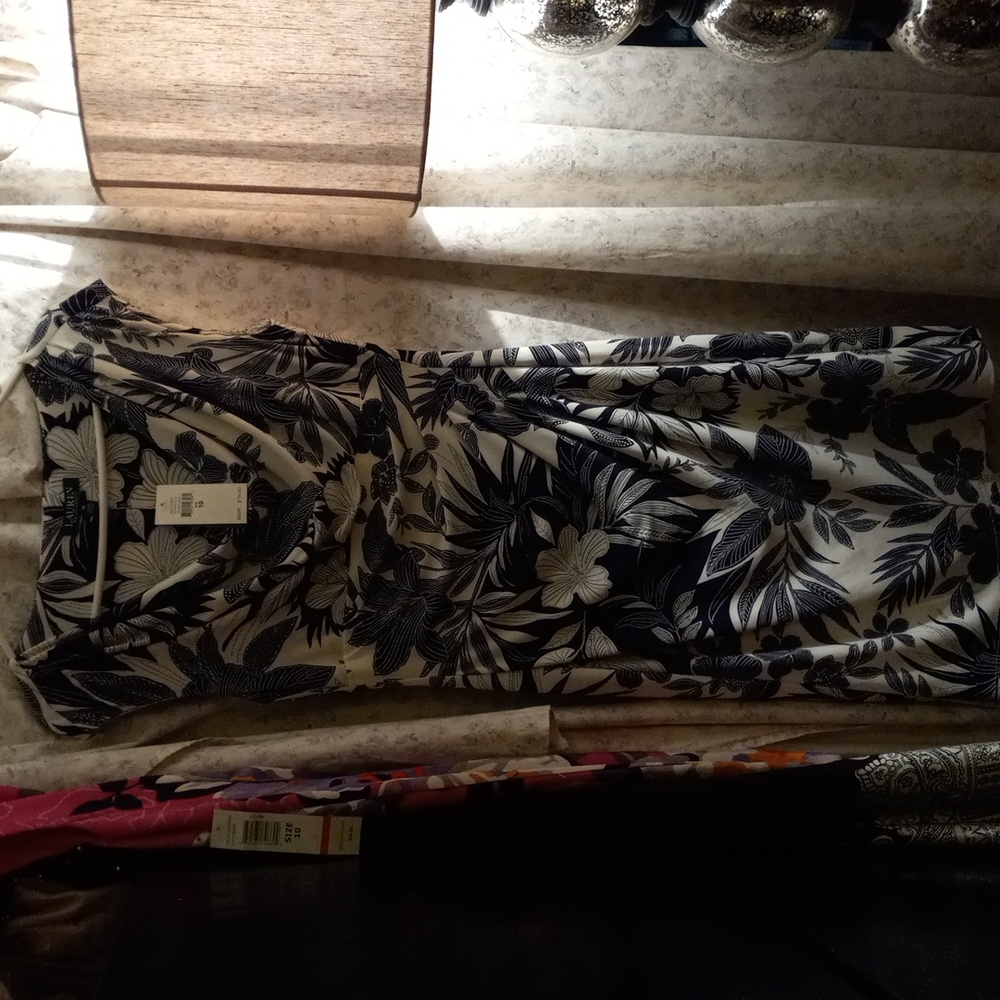 Black & cream Ralph Lauren sleeveless dress. Sz.10